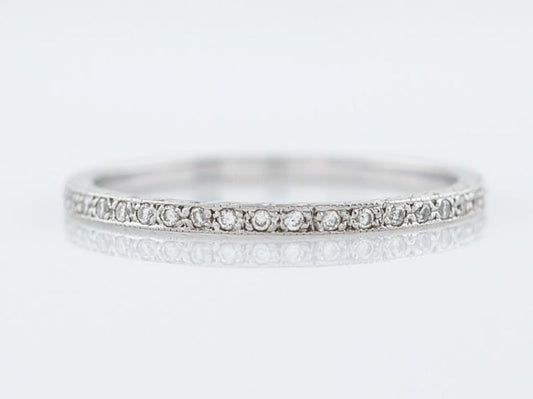 Modern Eternity Wedding Band Art Deco Style .21 Round Brilliant Cut Diamonds in Platinum