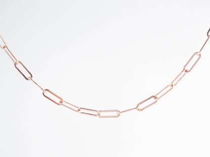 18 Inch Flat Link Chain 14k Rose Gold