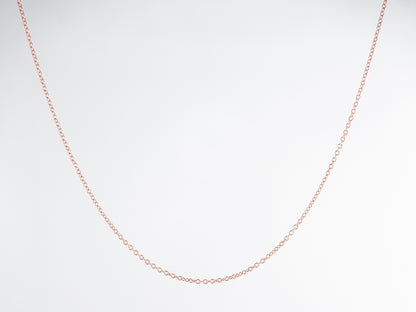 18 inch Simple Chain Necklace in 14k Rose Gold