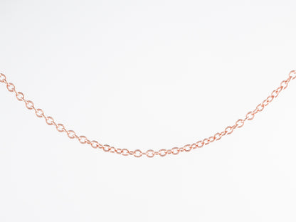 18 inch Simple Chain Necklace in 14k Rose Gold