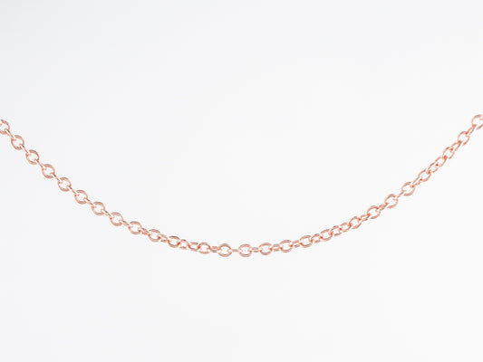 18 inch Simple Chain Necklace in 14k Rose Gold