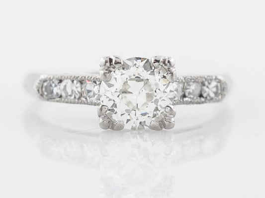 Classic 1 Carat Diamond Engagement Ring Art Deco