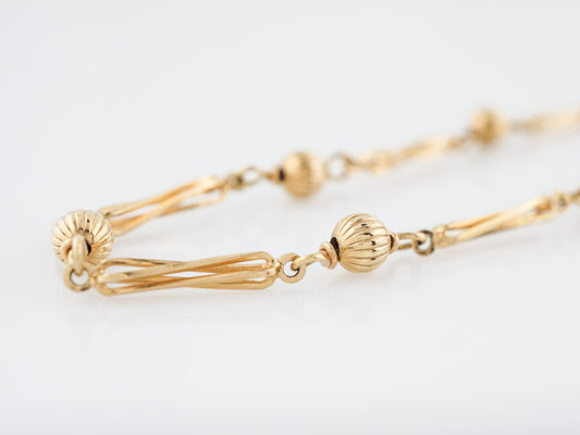 Vintage Necklace Mid-Century Italian Chain Links in 14k Yellow Gold