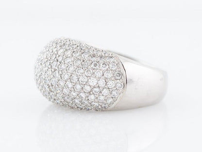 Modern Right Hand Ring 1.58 Round Brilliant Cut Diamonds in 18k White Gold