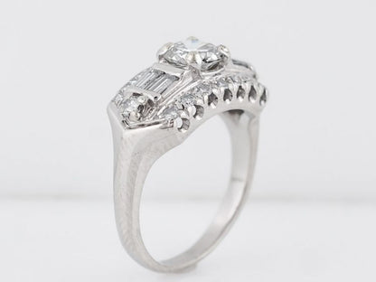 Vintage Diamond Engagement Ring 1950's in Platinum