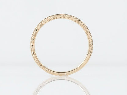 Modern Wedding Band .23 Round Brilliant Cut Diamonds in 14k Yellow Gold