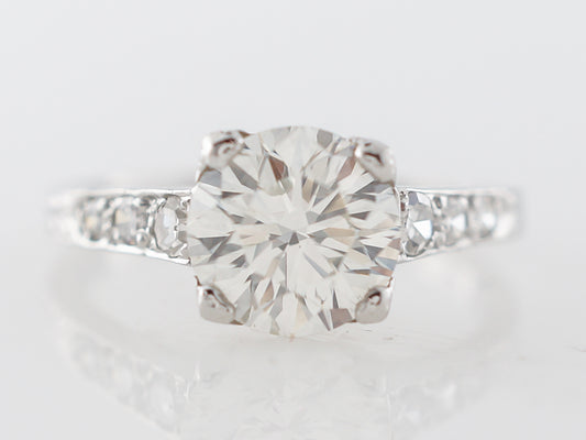 Vintage Deco Engagement Ring w/ 1.50 Carat Diamond