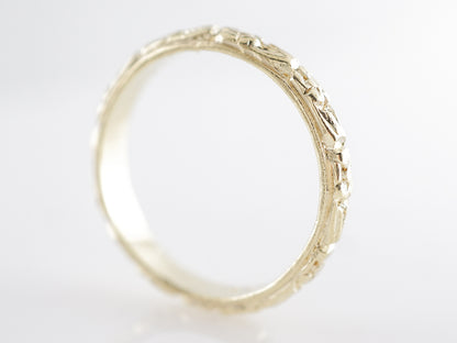 1930's Orange Blossom Wedding Band in 18k Yellow Gold