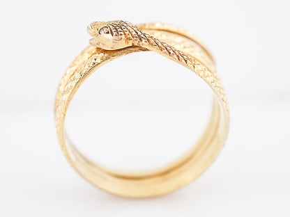 Antique Right Hand Ring Victorian .02 Single Cut Diamonds in 22k Yellow Gold
