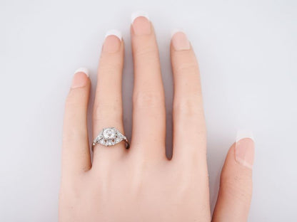 Antique Engagement Ring Art Deco .75 Old European Cut Diamond in Platinum