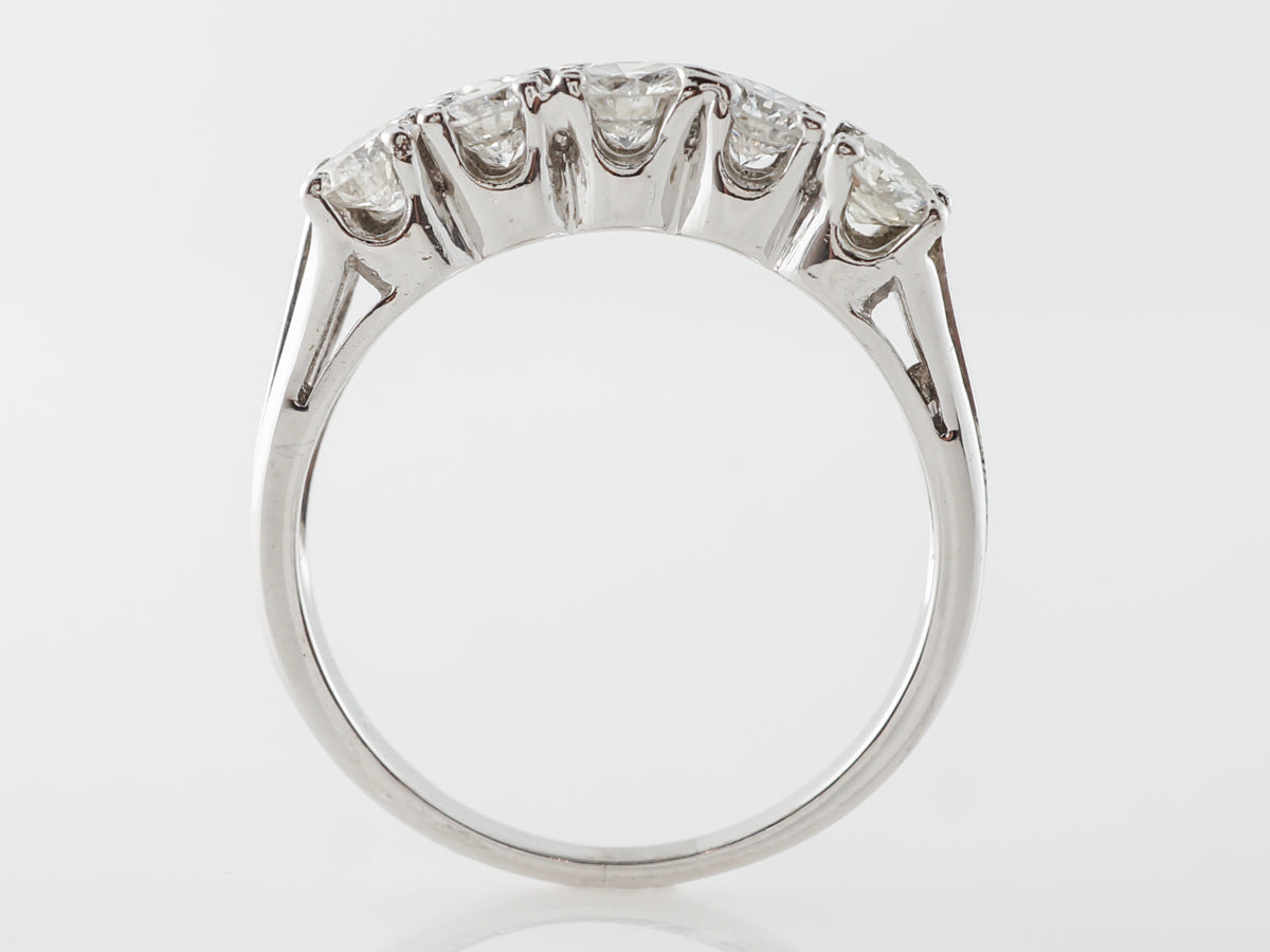 Doubled Diamond Right Hand Ring in 14k White Gold