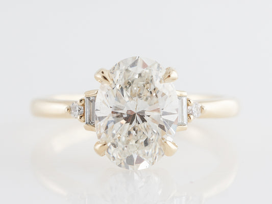 2 Carat GIA Oval Cut Diamond Engagement Ring in 14k