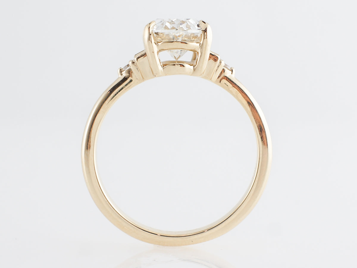 2 Carat GIA Oval Cut Diamond Engagement Ring in 14k
