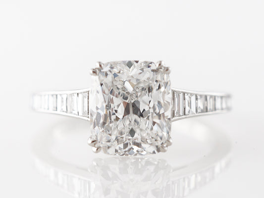 2 Carat Cushion Cut Diamond Engagement Ring in Platinum