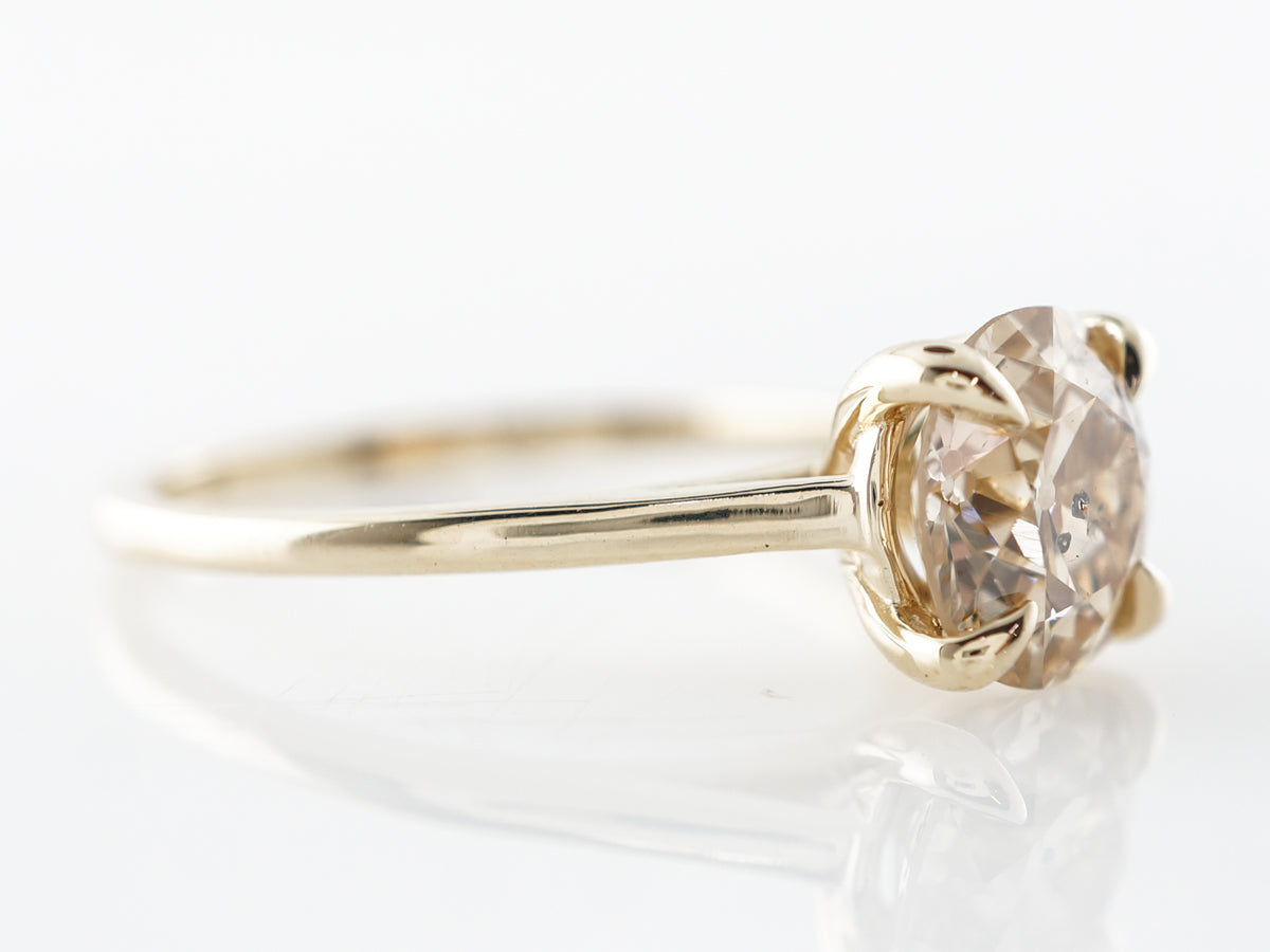 Fancy Light Brown 2 Carat Diamond Engagement Ring