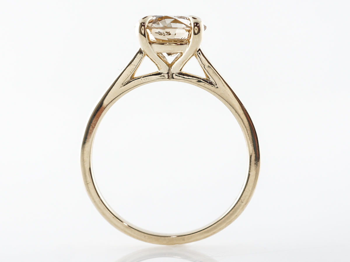 Fancy Light Brown 2 Carat Diamond Engagement Ring