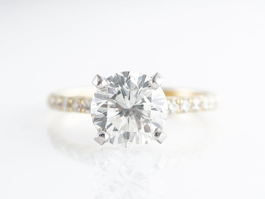 Two-Tone 2 Carat Diamond Engagement Ring in 18k