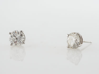 2 Carat Diamond Stud Earrings in Platinum