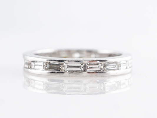 Baguette Cut Eternity Wedding Band in Platinum