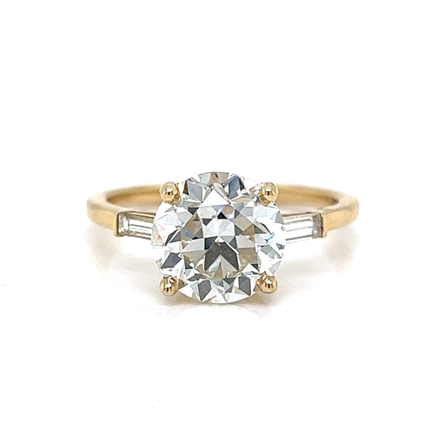 2.61 Old European Diamond Engagement Ring in 14k Gold
