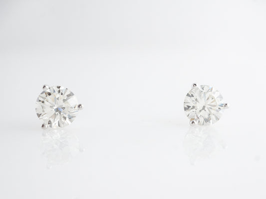 2.69 Carat Diamond Earring Studs in 14k White Gold