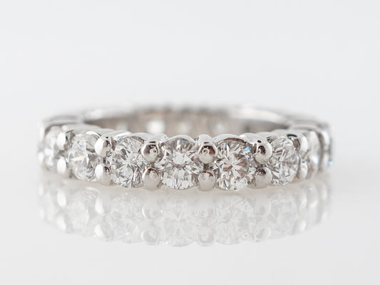 2.90 Carat Diamond Eternity Wedding Band in Platinum