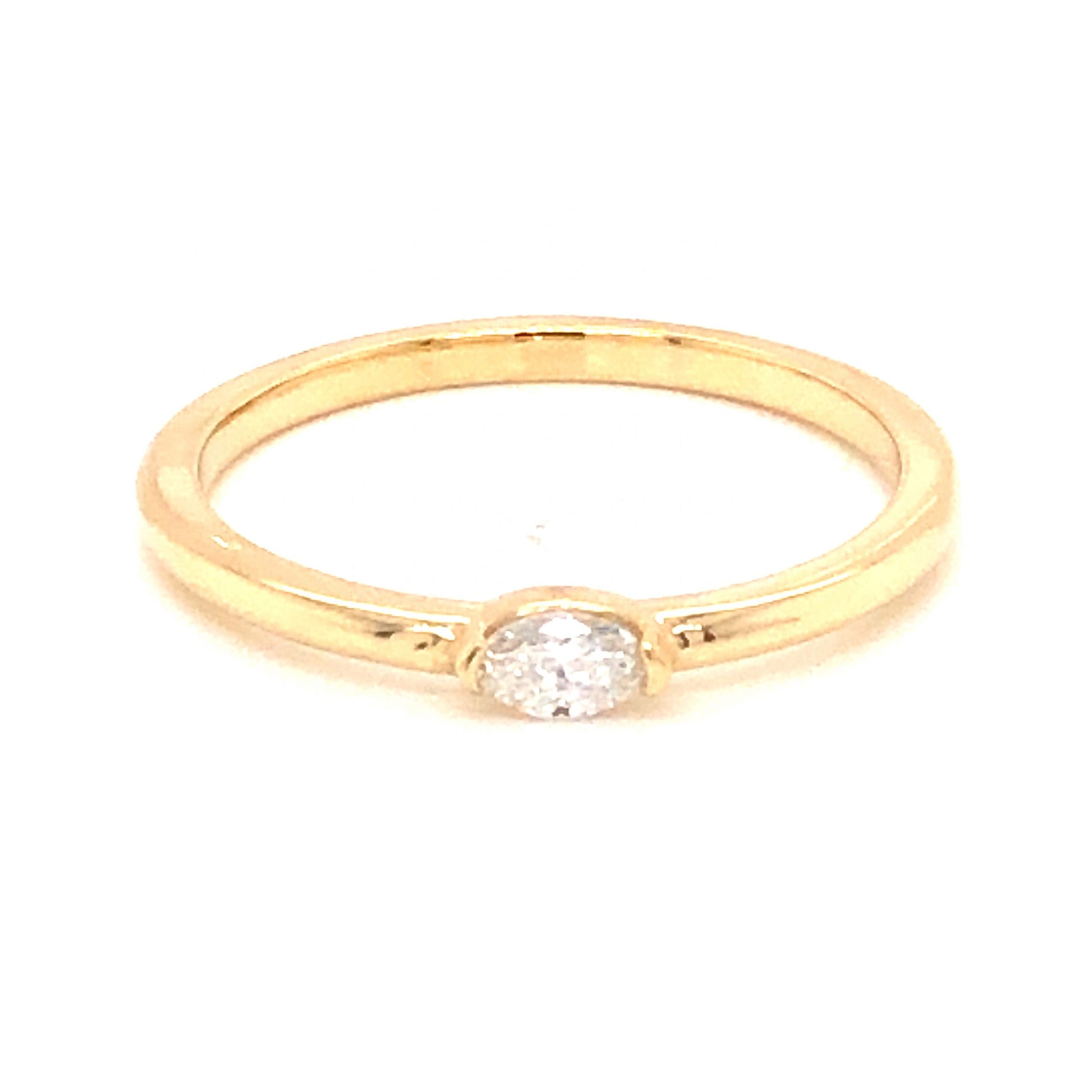 .13 Marquise Diamond Stacking Band in 14k Yellow Gold