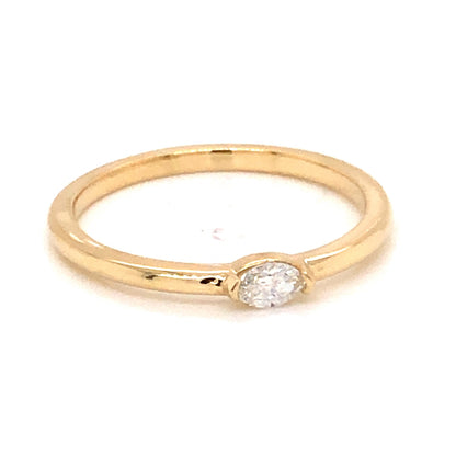 .13 Marquise Diamond Stacking Band in 14k Yellow Gold