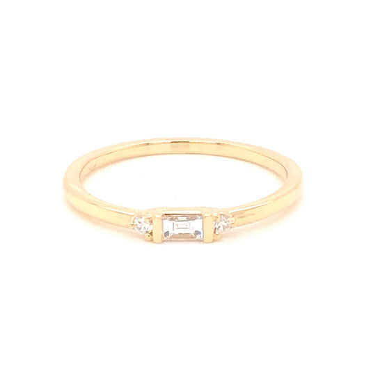 .17 Baguette Diamond Wedding Band in 14k Yellow Gold