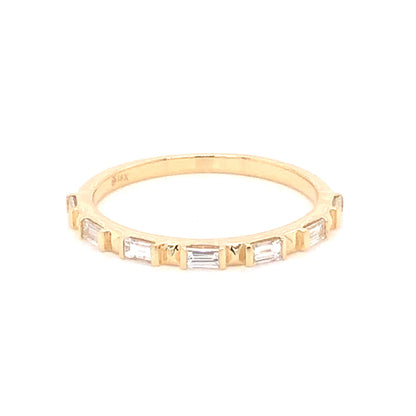 .35 Baguette Cut Diamond Wedding Band in 14k Yellow Gold