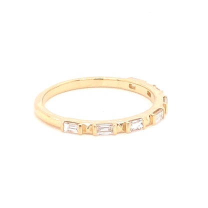 .35 Baguette Cut Diamond Wedding Band in 14k Yellow Gold