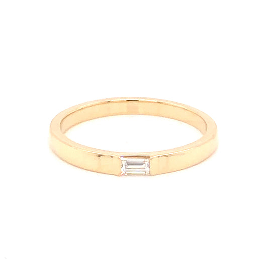 .13 Baguette Cut Diamond Wedding Band in 14k Yellow Gold