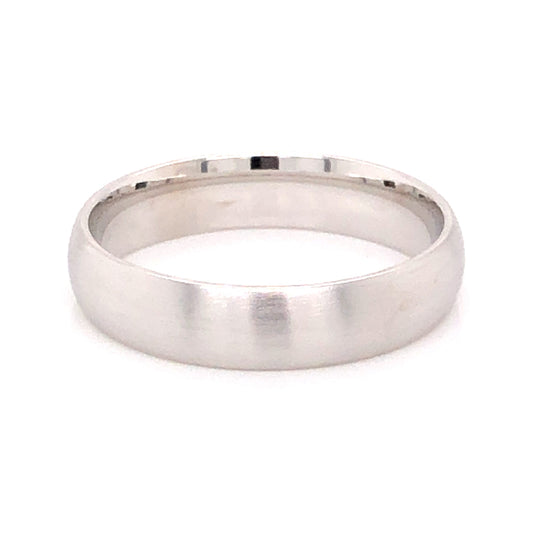 5mm Men's Wedding Band in 14K White Gold