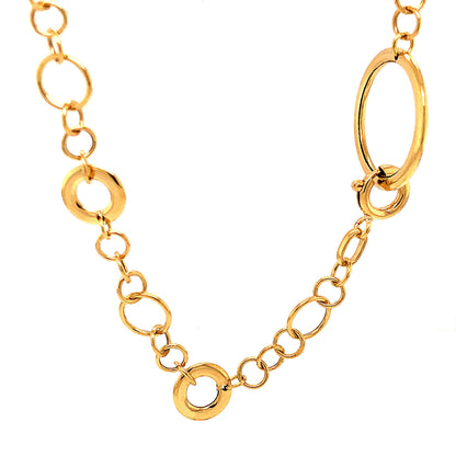 Adjustable Length Chain Necklace in 18k Yellow Gold