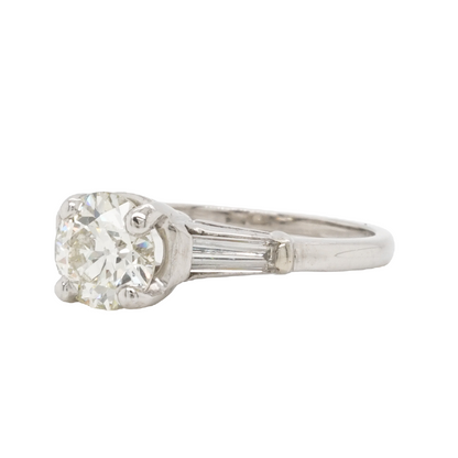 .86 Art Deco Diamond Engagement Ring in Platinum