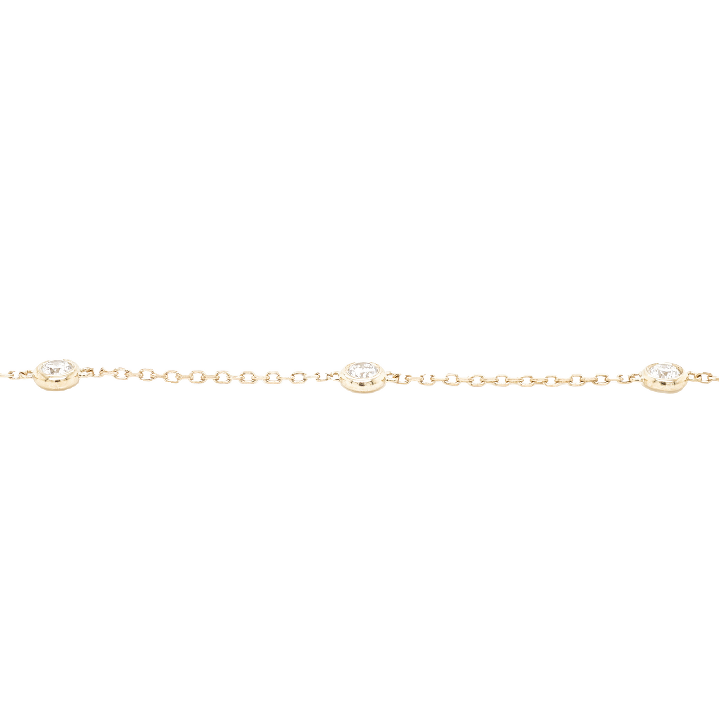 .28 Bezel Set Diamond Bracelet in 14k Yellow Gold