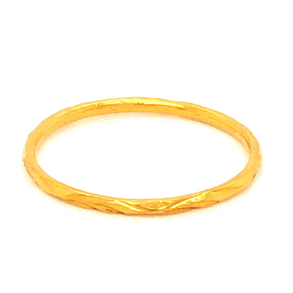 1.24mm Art Deco Wedding Band in 22k Yellow Gold