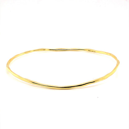 Thin Bangle Bracelet in 18k Yellow Gold