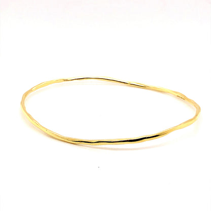 Thin Bangle Bracelet in 18k Yellow Gold