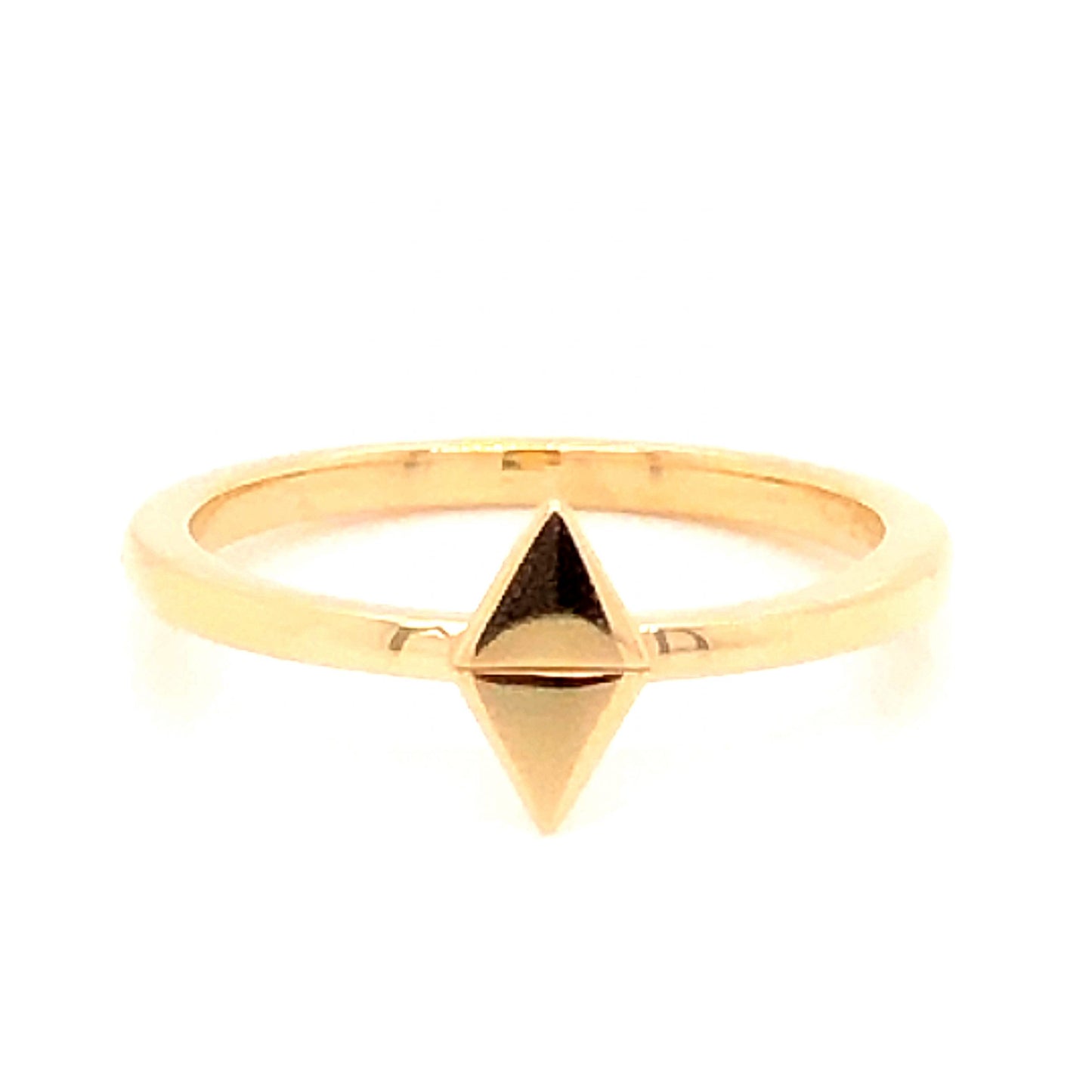 Triangular Stacking Ring in 14k Yellow Gold