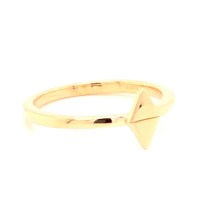 Triangular Stacking Ring in 14k Yellow Gold