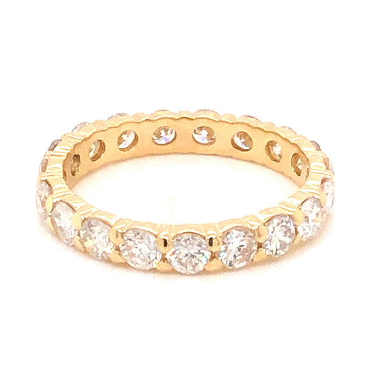 2.28 Diamond Eternity Wedding Band in 14k Yellow Gold