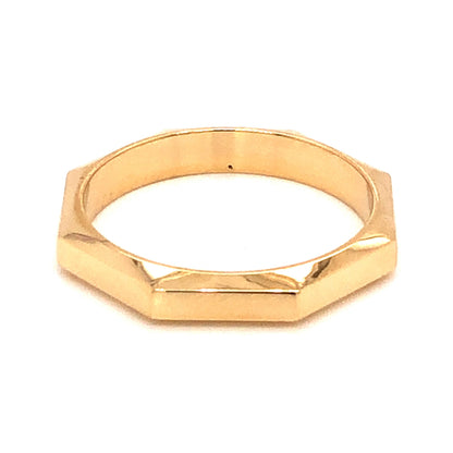3mm Octagonal Stacking Band in 14k Yellow Gold