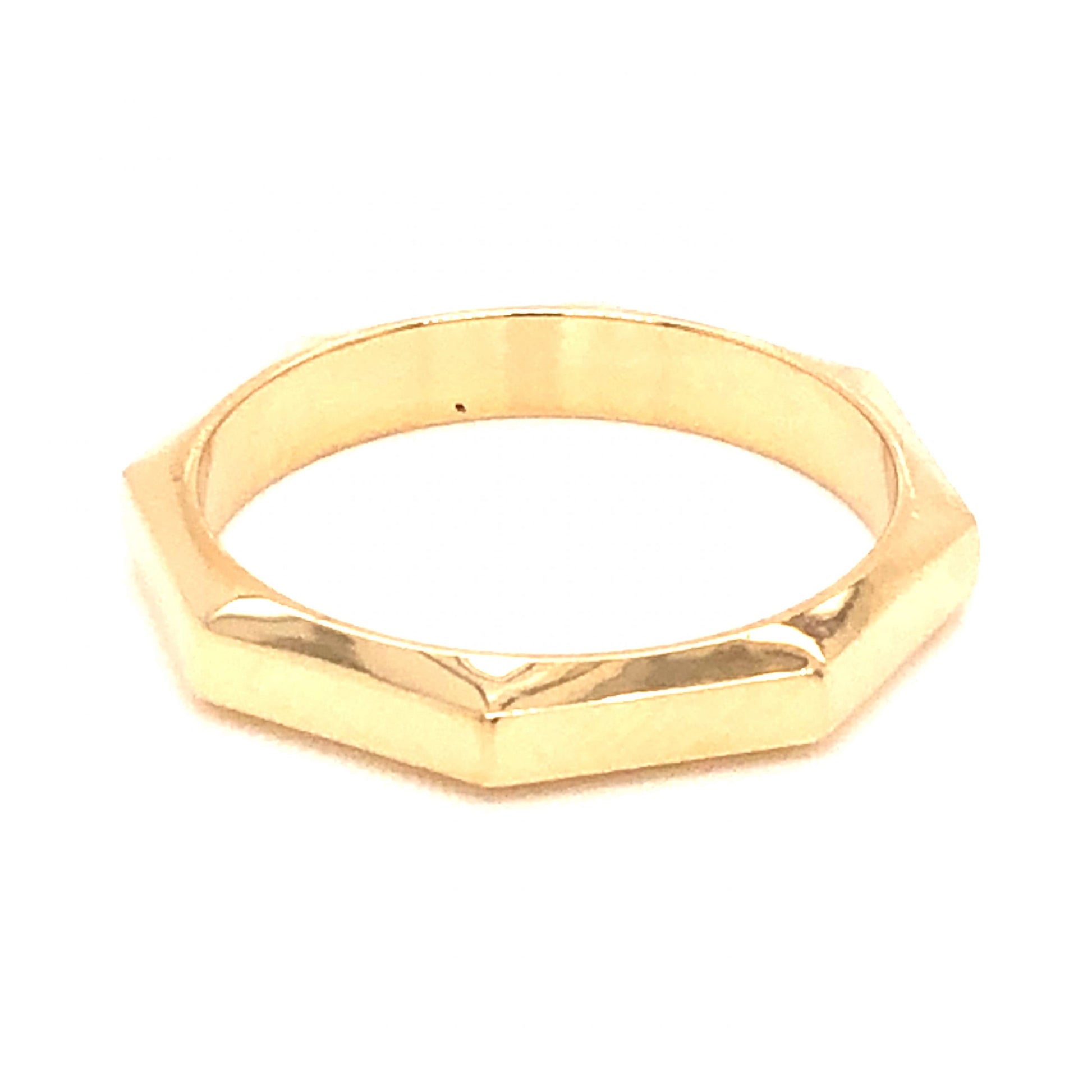 3mm Octagonal Stacking Band in 14k Yellow GoldComposition: Platinum Ring Size: 6.5 Total Gram Weight: 3.3 g Inscription: 14k
      