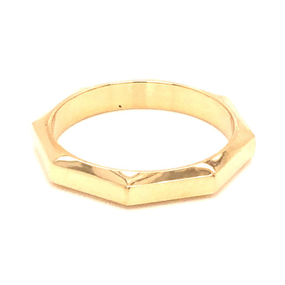 3mm Octagonal Stacking Band in 14k Yellow Gold
