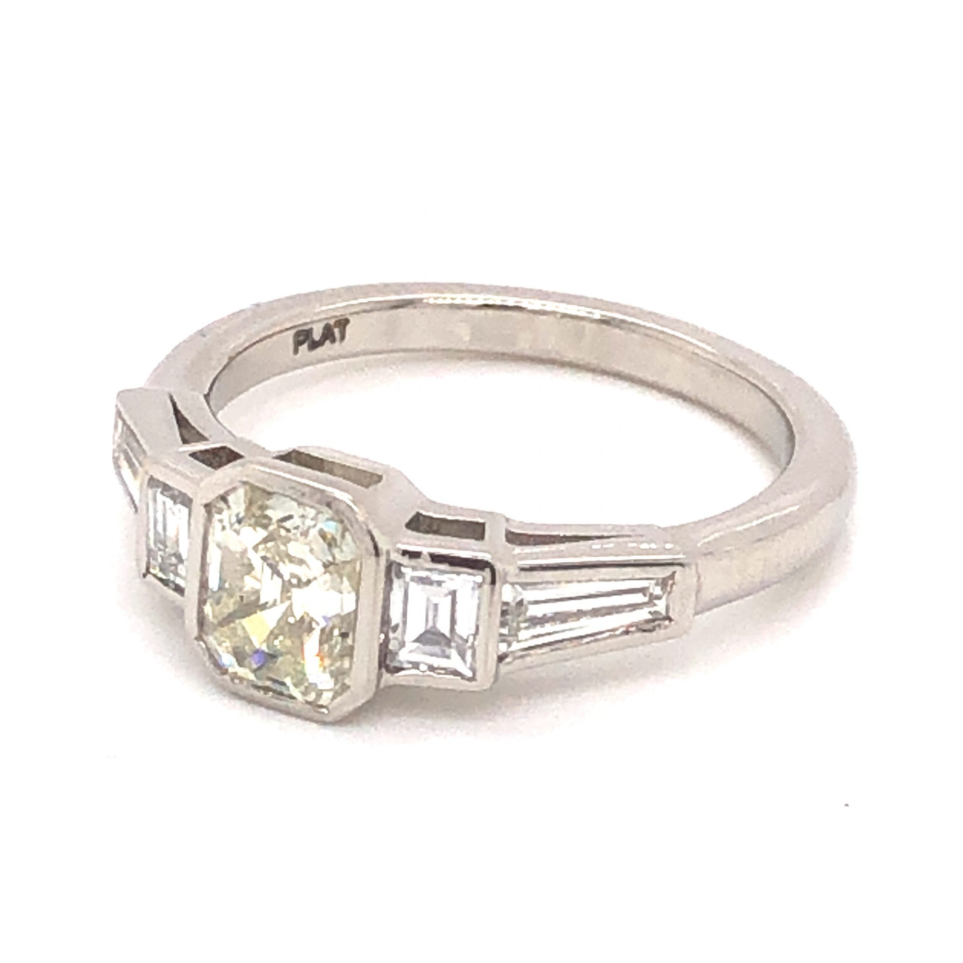 1.10 Art Deco Diamond Engagement Ring in PlatinumComposition: Platinum Ring Size: 6 Total Diamond Weight: 1.80ct Total Gram Weight: 5.4 g Inscription: PLAT
      