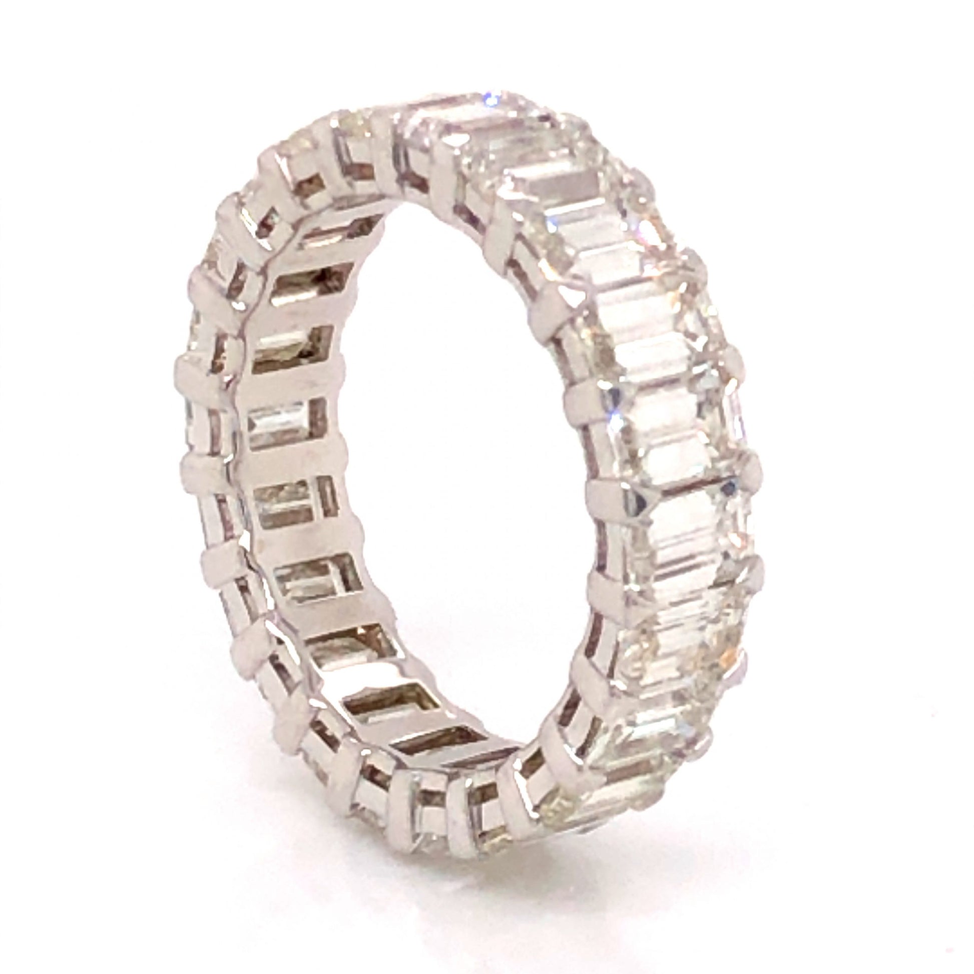 6.07 Baguette Cut Diamond Eternity Band in 18k White Gold