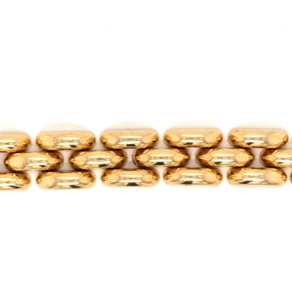 Retro 3-Link Wide Bracelet in 14k Yellow Gold