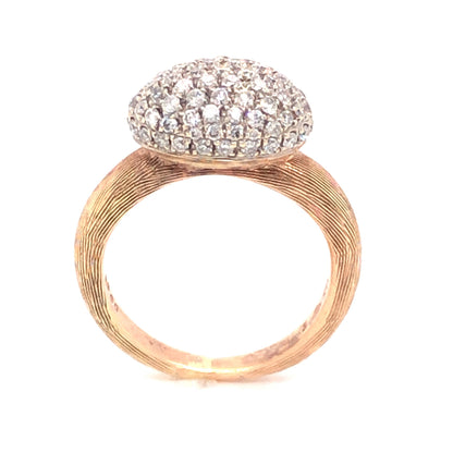 .68 Pave Diamond Cocktail Ring in 14k Rose Gold