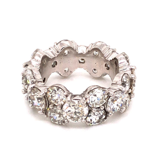 9.92 Round Brilliant Cut Diamond Eternity Ring in Platinum